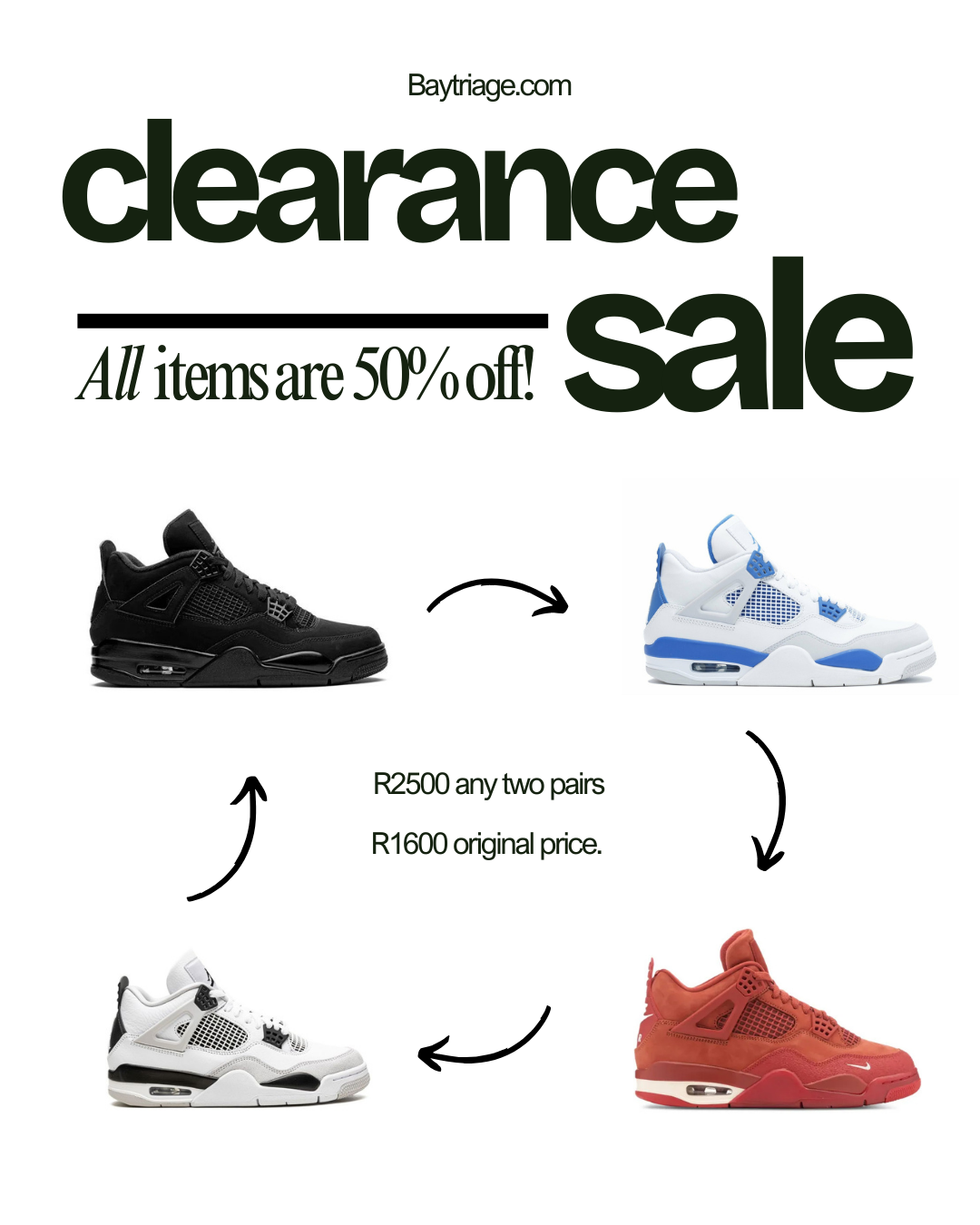 Any 2 Jordan 4's