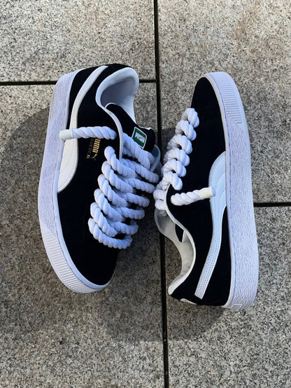 Puma Rope Laces Black and White