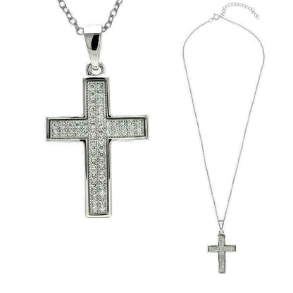 Sterling Silver Necklace Cross Pendant