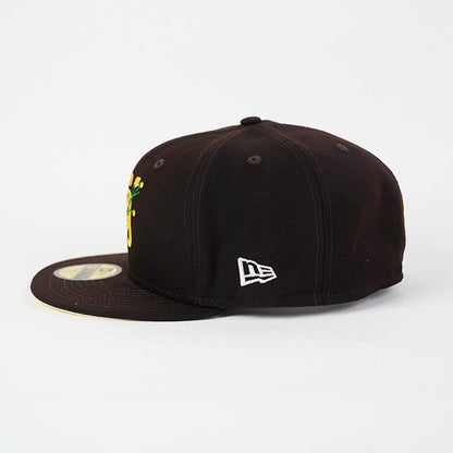 NEW brown world Series Bloom Patch 59Fifty Fitted Cap