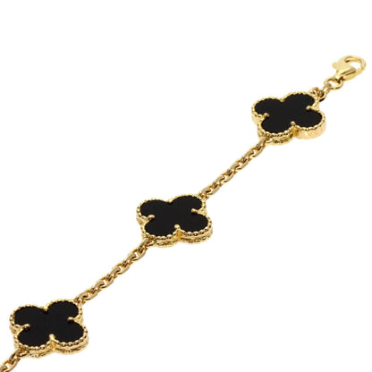 Midnight Clover Stainless Steel Bracelet – A Statement of Elegance